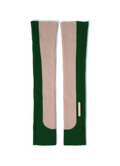 Mitaines longues color-block Ora-ïto - Accessoire - ANTIQUE/VERT AMAZONIE