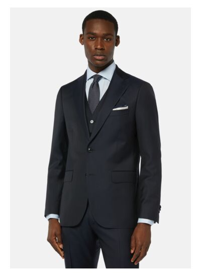 Veste Bleu Marine En Laine Super 130