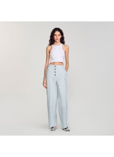 Débardeur perlé et strassé