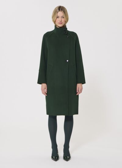 Tara Jarmon Manteau mafalda - vert en laine double face