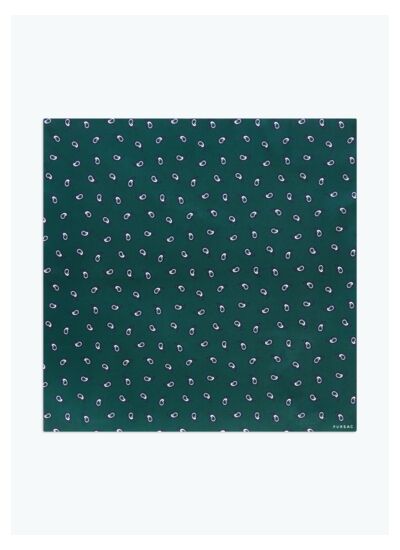 Pochette en twill de soie à imprimé