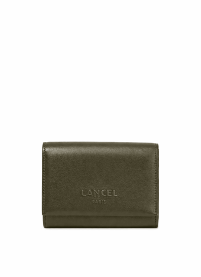 Billie de lancel - portefeuille compact - kaki