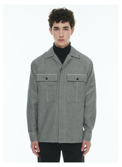 Chemise droite en coton gratté biologique