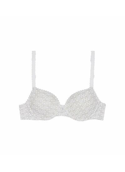 Soutien-gorge fille à armatures blanc imprimé logo Dim Touch