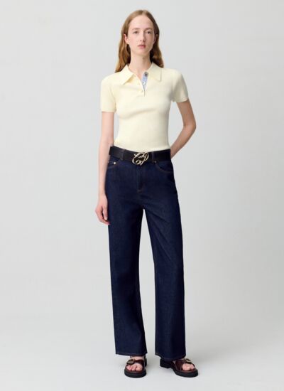Claudie pierlot Top polo maille fine