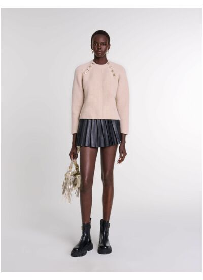 Short trompe l'œil en cuir