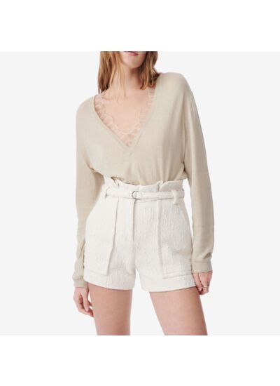 Pull Col V À Dentelle Jayden