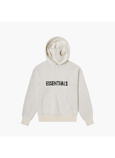 Essentials Hoodie En Maille Oatmeal Gris