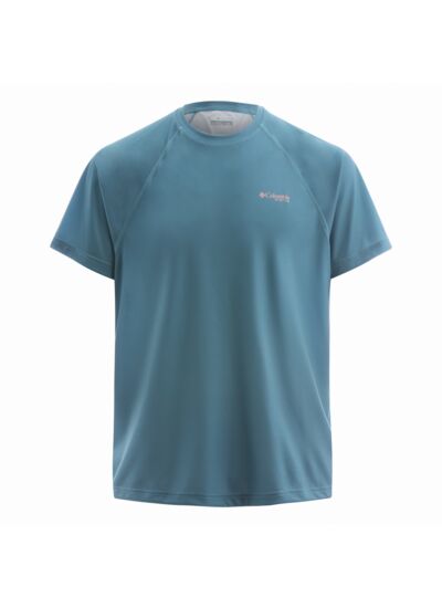 Deep Waves Graphic Short Sleeve Shirt Bleu
