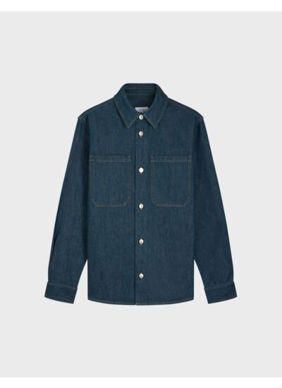 Surchemise cameron avec deux poches poitrine en denim marine