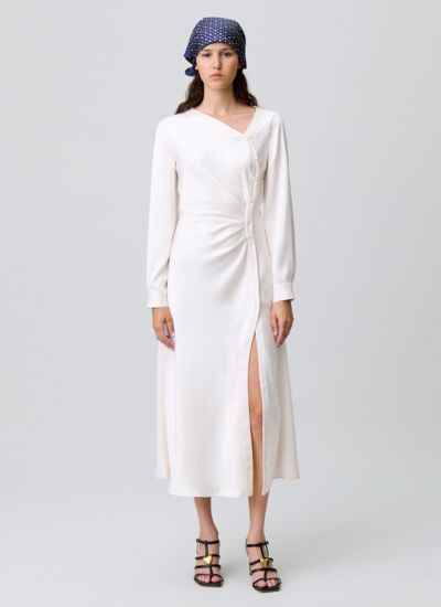 Claudie pierlot Robe longue satinée fluide