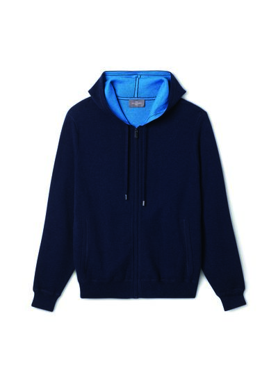 Hoodie zippé double face - Homme - MARINE/BLEU BRUNNERA