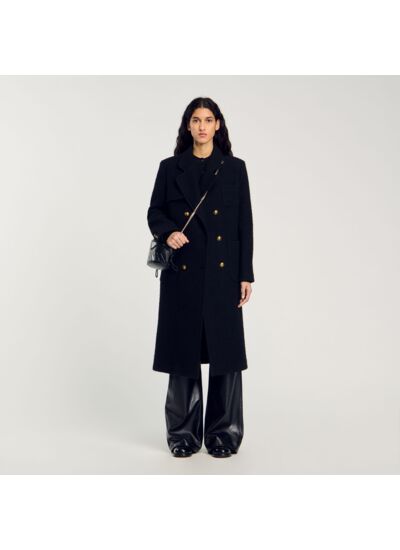 Manteau long à boutonnage croisé