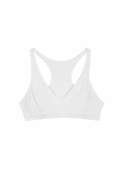 Brassière de sport blanche DIM Pocket Micro Girl