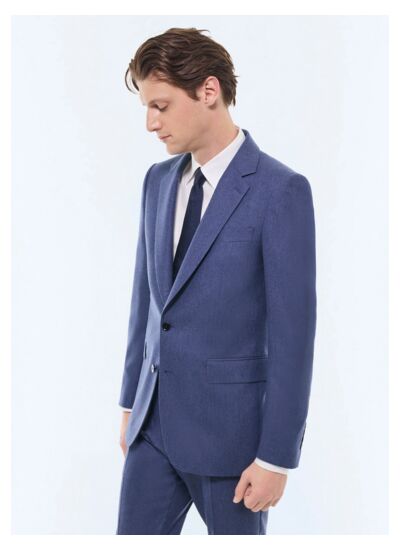 Veste de costume ajustée en flanelle