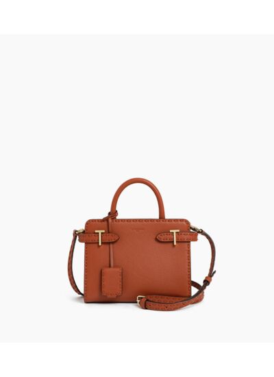 Petit sac à main Emilie en cuir grainé et lisse