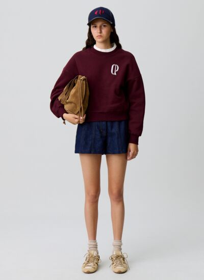 Claudie pierlot Sweat coton col victorien