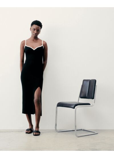 Robe Longue Bretelle Bicolore