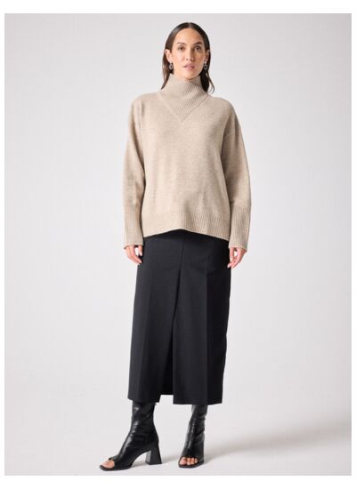 Pull laine ORIAN TERRE FUMEE