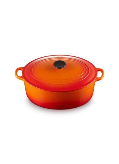 Cocotte ovale 31cm en fonte émaillée volcanique*