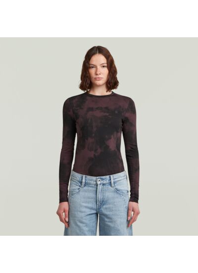 T-shirt Printed Slim Long Sleeve