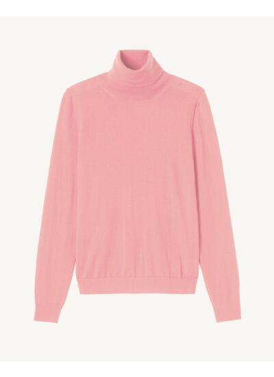 Pull col roulé ultrafin - Femme - ROSE RETRO