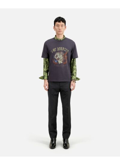 T-Shirt Manches Courtes Avec Print Skull Coeur Devant Homme