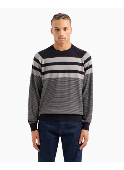 Pull-over marine/bois flotté