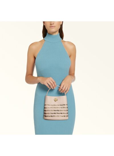 DANAE MINI BUCKET BAG - VITELLO SIDNEY TRAFORATO