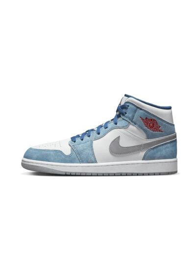 Air Jordan 1 Mid French Blue Fire Red