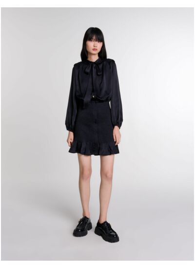 Robe courte smockée