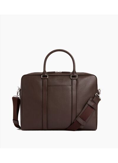 Porte documents 15" Charles en cuir grainé grand modèle