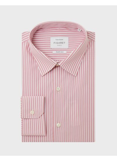Chemise Ajustée rayée rose