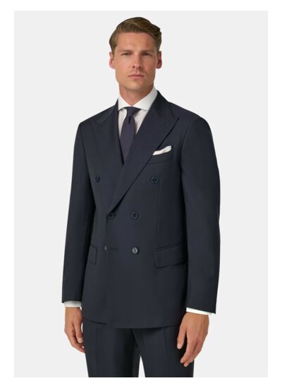 Costume Croisé En Laine