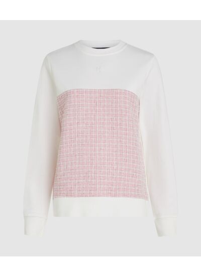 BOUCLE DETAIL SWEATSHIRT