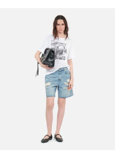 T-Shirt Blanc Sérigraphie Eternal Life Tour Femme