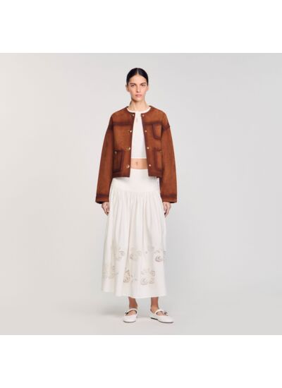 Jupe longue en popeline