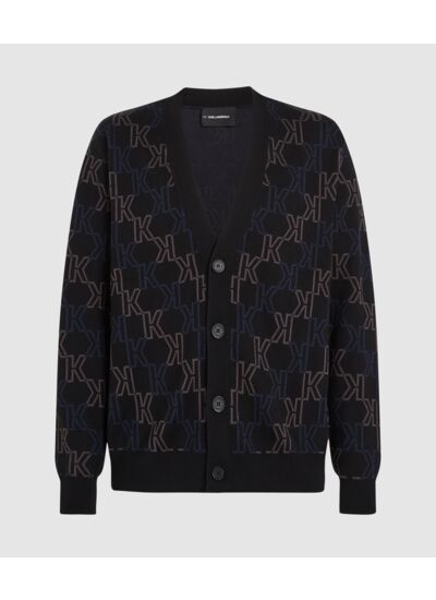 K-CHEVRON JACQUARD CARDIGAN