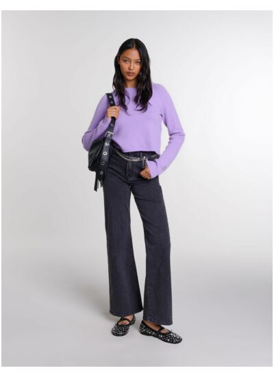 Jean baggy à ceinture noir