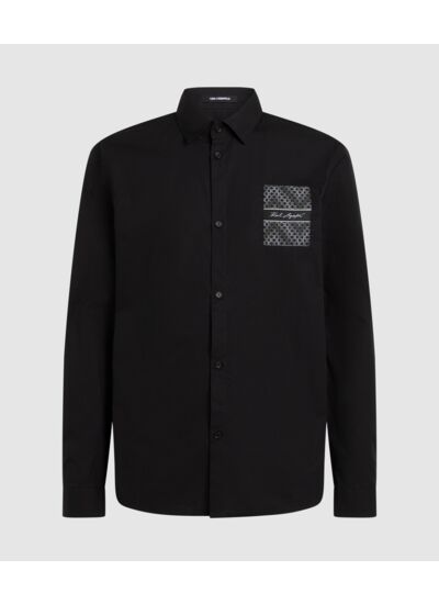 K-CHEVRON DETAIL POPLIN SHIRT