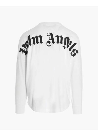Palm Angels T-Shirt Manches Longues Arc Logo  Blanc