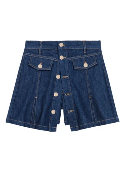 Short trompe l'œil en denim