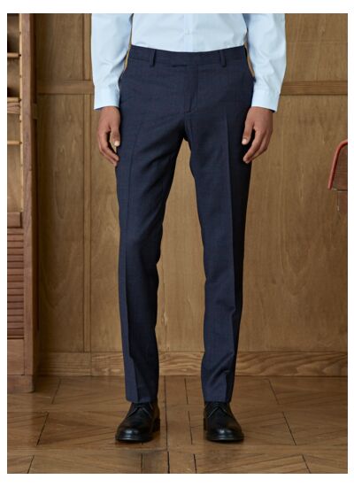 Pantalon de Costume en flanelle Navy