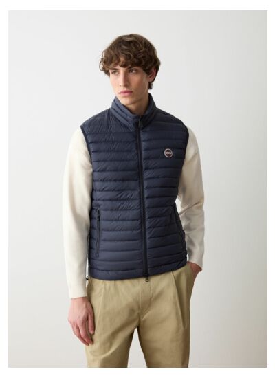 Veste sans manches garnie de plumes