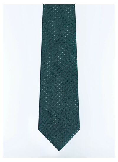 Cravate en soie à motif carreaux points