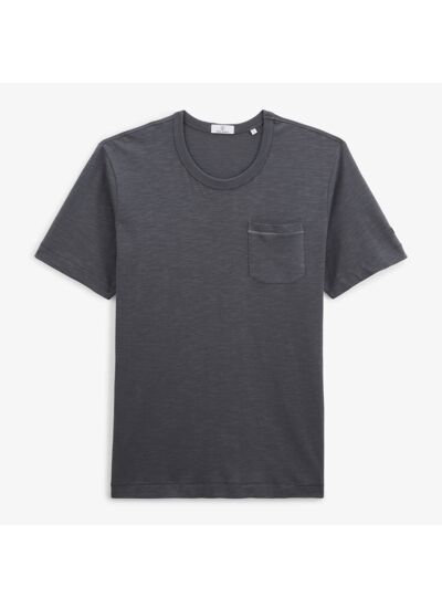T-shirt slub Tony ardoise poche poitrine