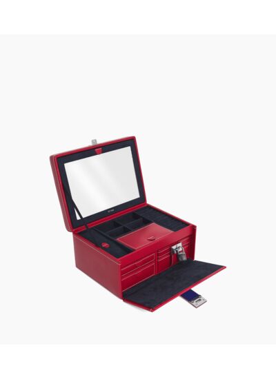 Grande boite à bijoux en cuir