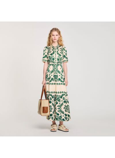 Robe longue à imprimé fleuri