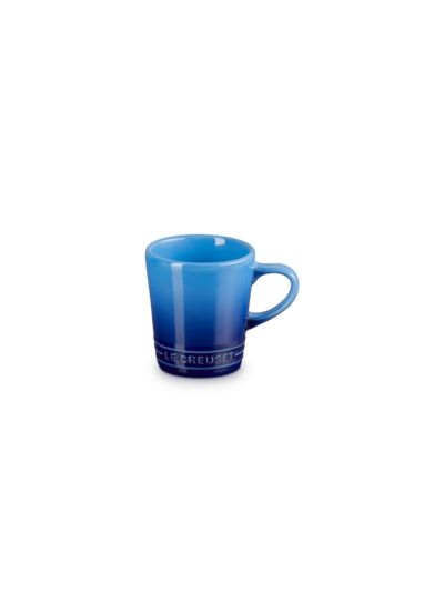 Tasse espresso V 100ml en céramique bleu azur