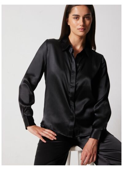 Chemise Soie Juny NOIR_